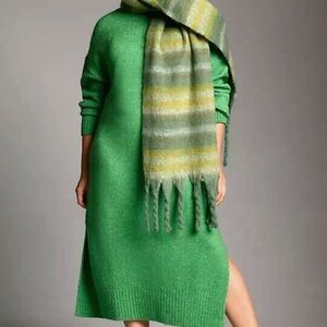 Anthropologie Daily Practice Green Maxi Sweater Dress Loungewear Athleisure